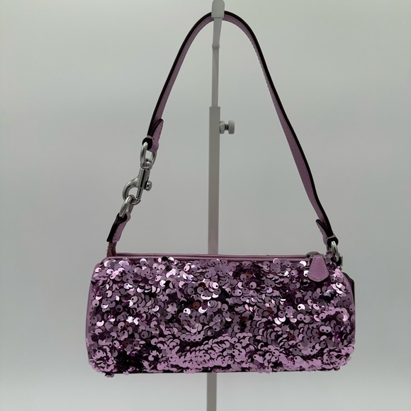 NWOT Coach Nolita Barrel Bag in purple/lilac sequins. Style J2322-CQ589 - Picture 2 of 14